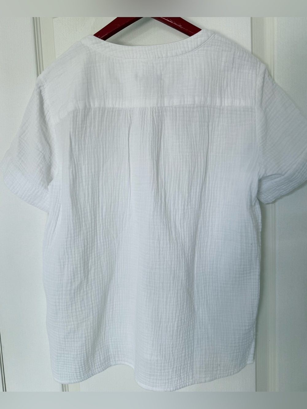 J. Crew White Cotton Gauze Popover - Picture 3 of 9